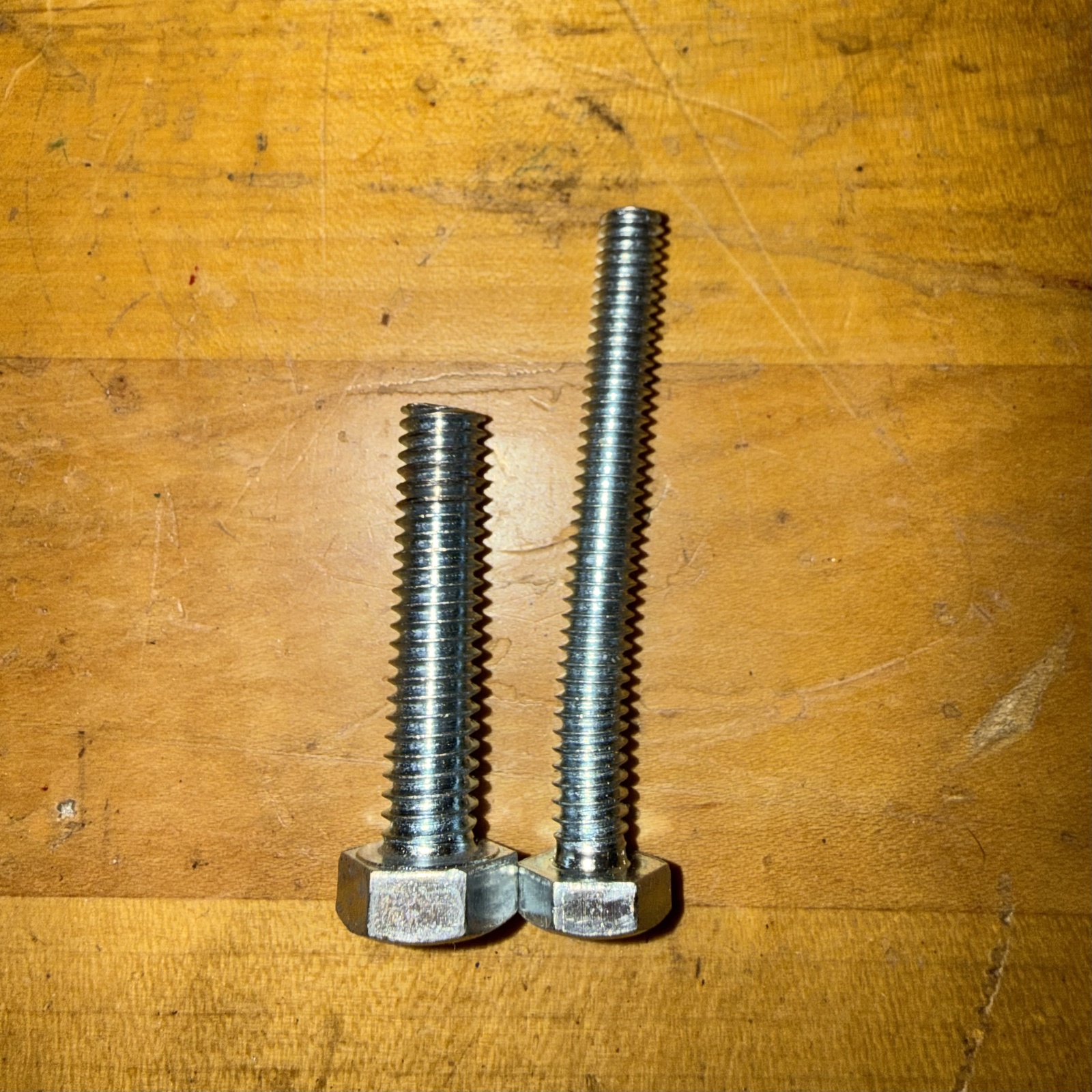 The bolt is bent from the bungee cords!
