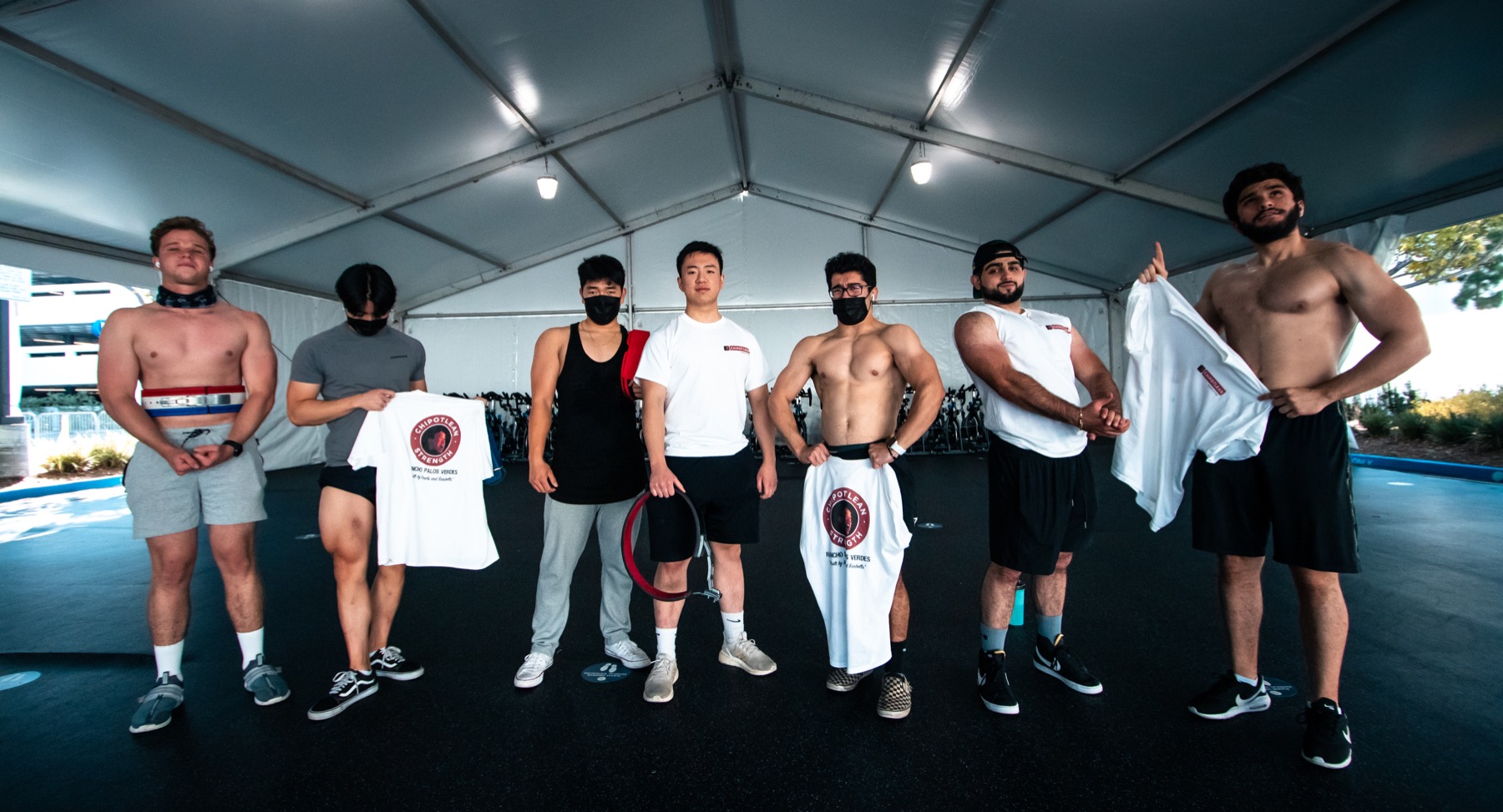Chipotlean team lineup wearing white tee pieces